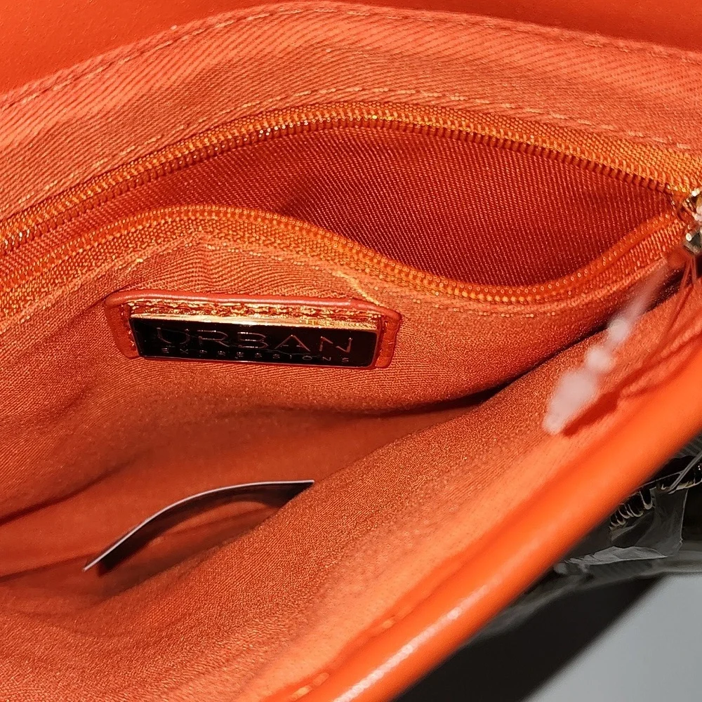 Urban Expresions Brand New Orange  Crossbody Bag Vegan